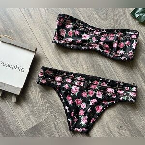 Same Swim bikini The Babe Bandeau top (S) & The Everything bottom (M). NWOT!